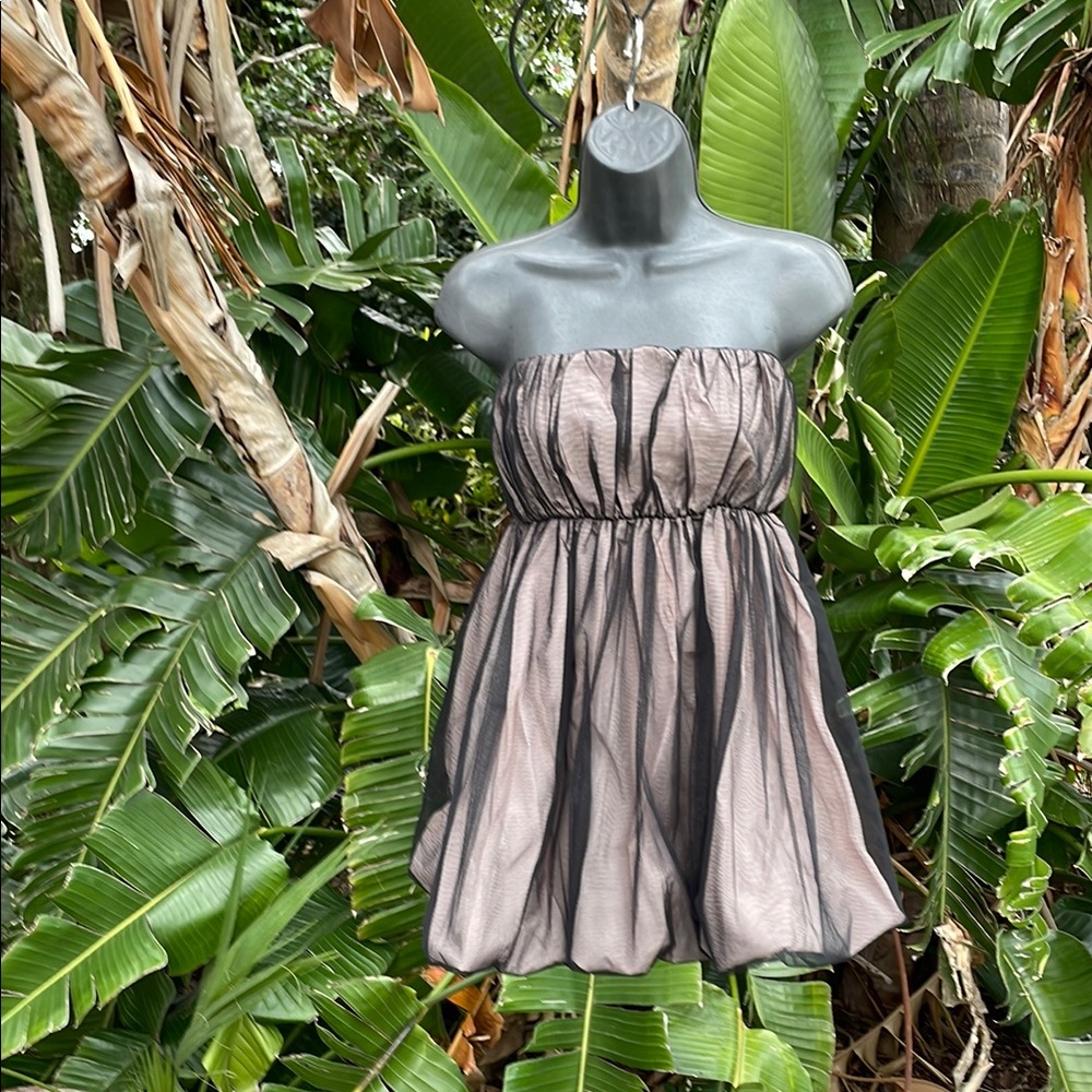 Fluffy Foof strapless bubble dress